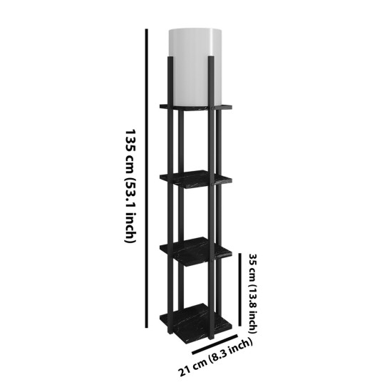 Floor Lamp Nora - Black Black Opviq Floor Lamp Nora - Black Black