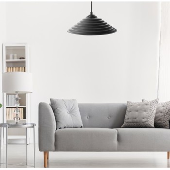 Φωτιστικό Οροφής Μονόφωτο  204-U - Μαύρο - Δ25xΥ50εκ