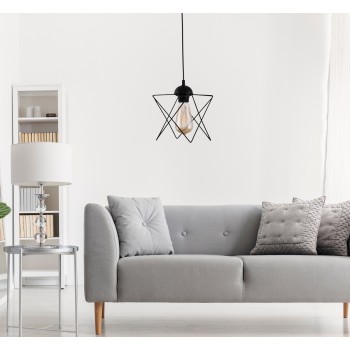 Φωτιστικό Οροφής Μονόφωτο 205-P - Μαύρο - 18-21-60εκ