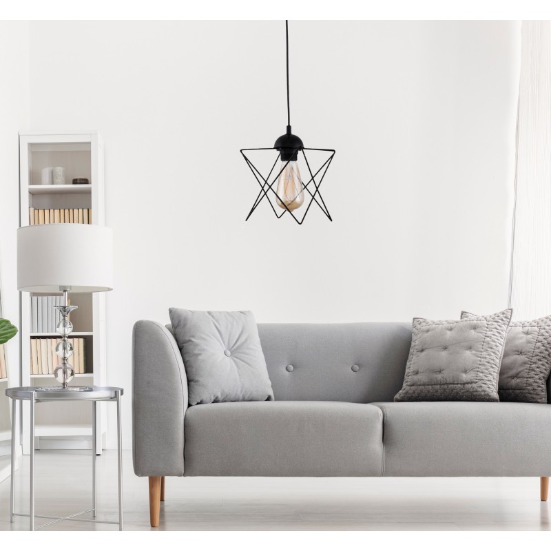 Φωτιστικό Οροφής Μονόφωτο 205-P - Μαύρο - 18-21-60εκ