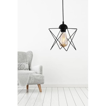 Φωτιστικό Οροφής Μονόφωτο 205-P - Μαύρο - 18-21-60εκ