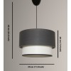 Opviq Chandelier Tubol - Anthracite Anthracite
White