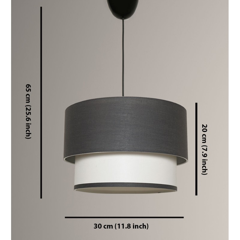 Opviq Chandelier Tubol - Anthracite Anthracite
White