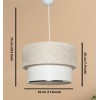 Opviq Chandelier Corbeu - Cream Cream
White