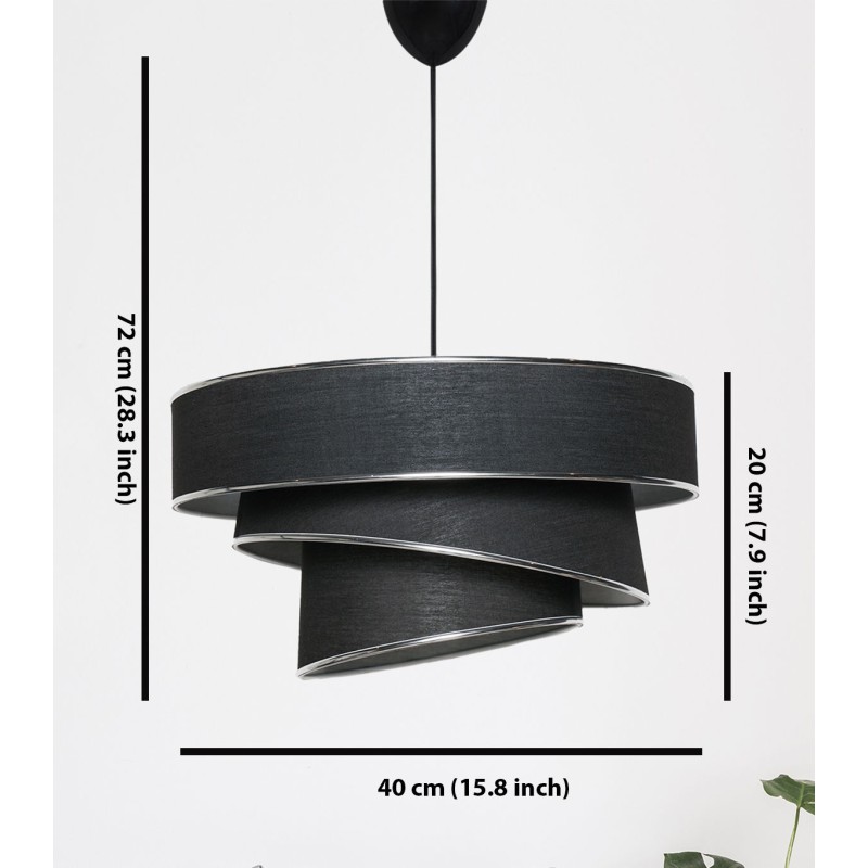 Opviq Chandelier Couper - Black, Silver Black
Silver