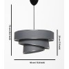 Opviq Chandelier Couper - Anthracite, Silver Anthracite
Silver