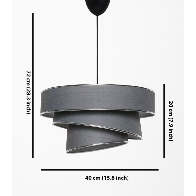 Opviq Chandelier Couper - Anthracite, Silver Anthracite
Silver