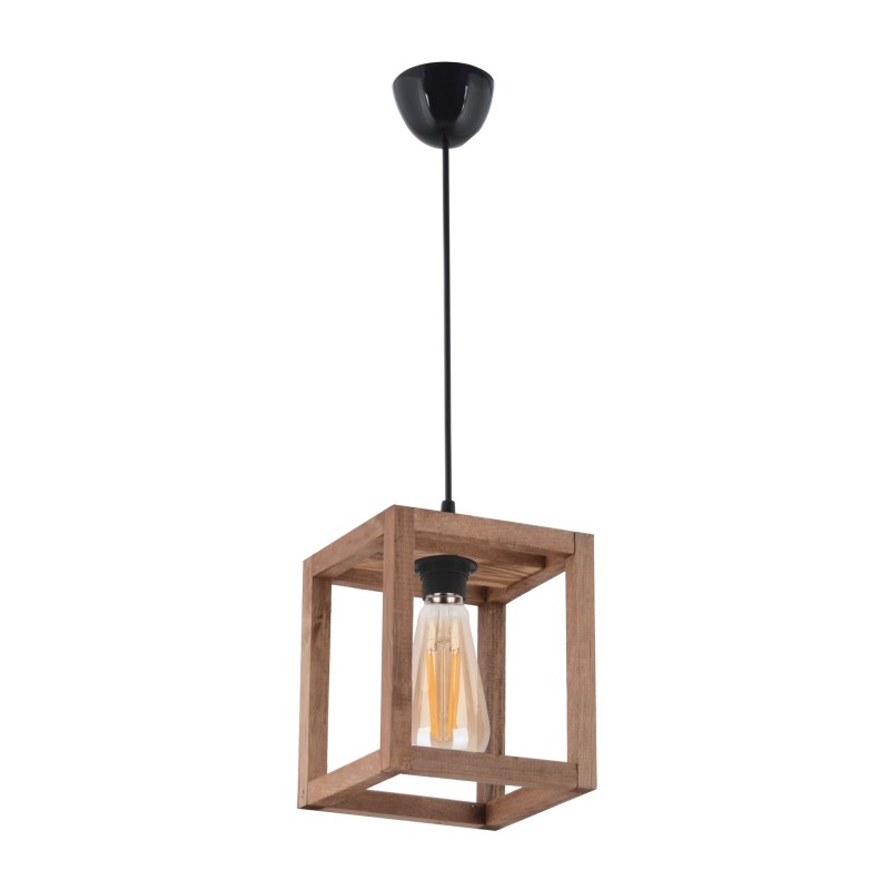 Φωτιστικό Οροφής Cube - Καφέ -16x16x60εκ