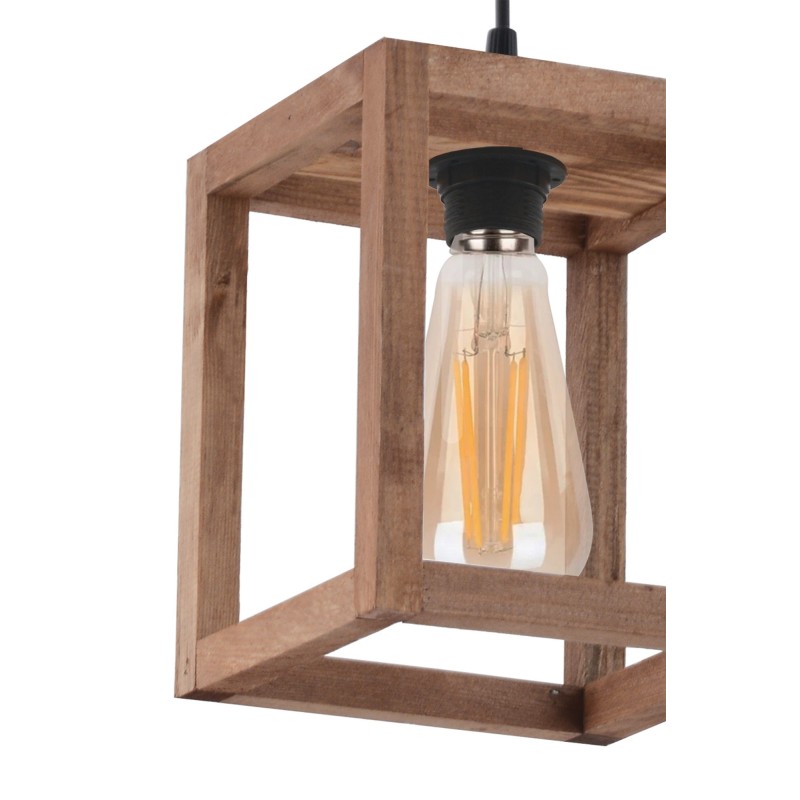 Φωτιστικό Οροφής Cube - Καφέ -16x16x60εκ