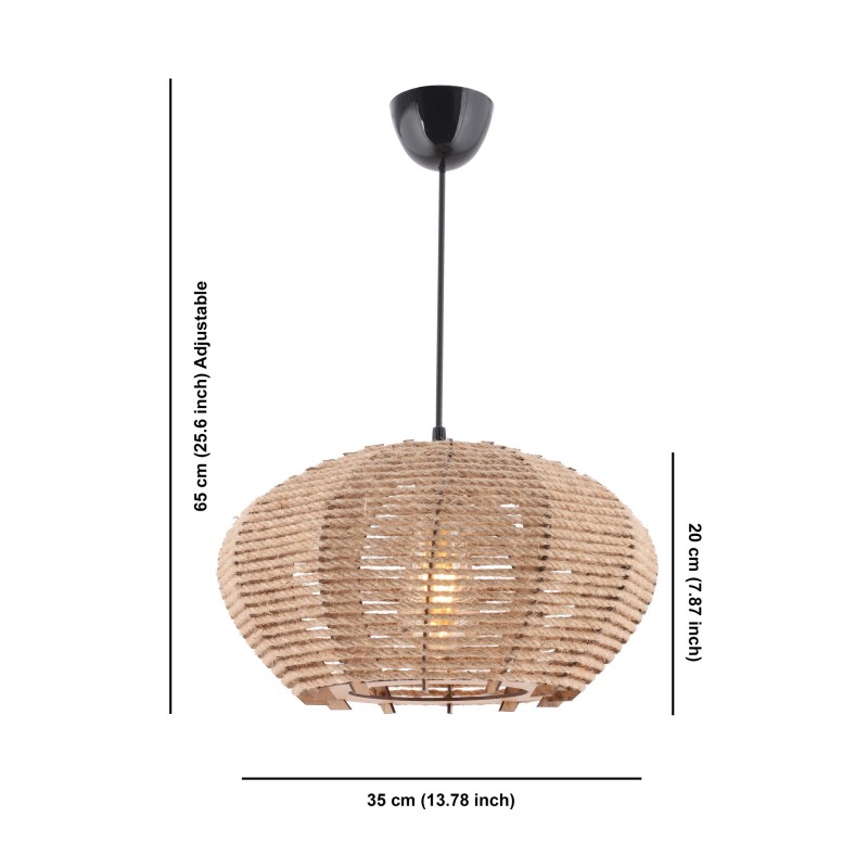 Opviq Chandelier Jute Ellipse Cream