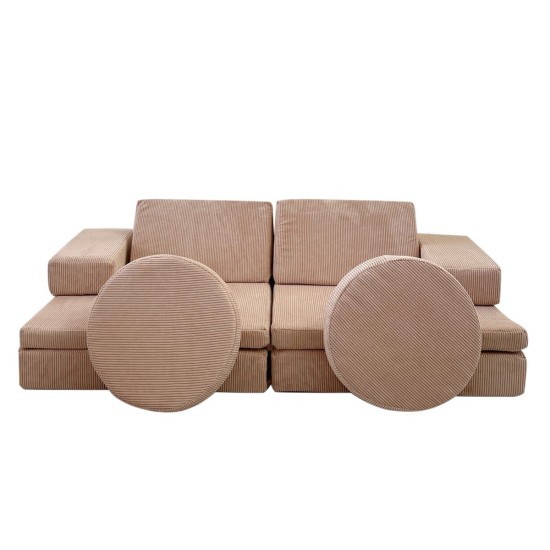 Διθέσιος Καναπές Κρεβάτι - Puzzle - Χρώμα Ροζ - 140x70x46εκ Διθέσιος Καναπές Κρεβάτι - Puzzle - Χρώμα Ροζ - 140x70x46εκ