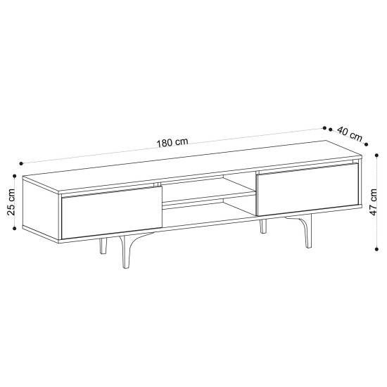 Έπιπλο Τηλεόρασης - Artemis - Χρώμα Δρυς - 150x40x22εκ Έπιπλο Τηλεόρασης - Artemis - Χρώμα Δρυς - 150x40x22εκ