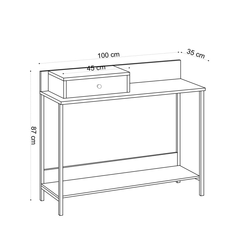 Κονσόλα- - Alix - Χρώμα Δρυς Saphire - 100x35x87εκ