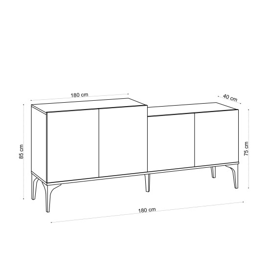 Console Orso - Sapphire Oak Sapphire Oak Console Orso - Sapphire Oak Sapphire Oak