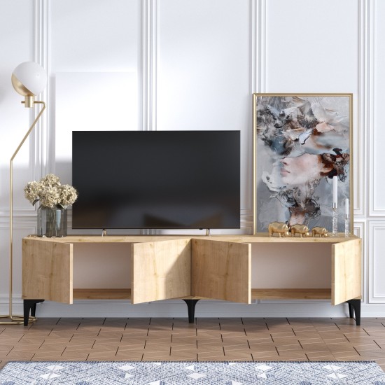 TV Stand Nora - Sapphire Oak Sapphire Oak Hanah Home TV Stand Nora - Sapphire Oak Sapphire Oak
