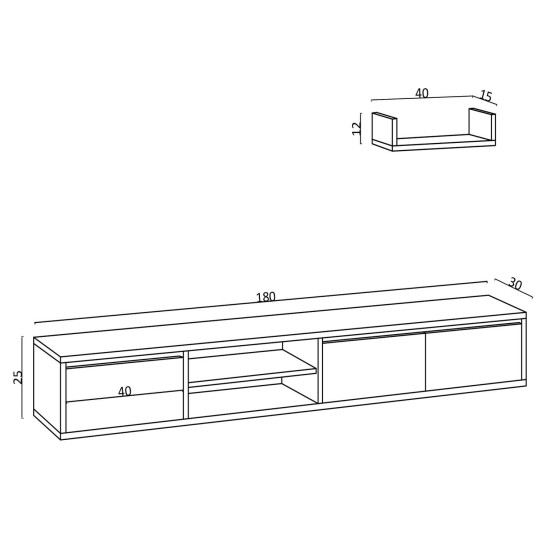 TV Unit Heka Sapphire Oak TV Unit Heka Sapphire Oak