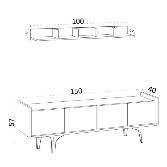 TV Unit Cursa Sapphire Oak TV Unit Cursa Sapphire Oak