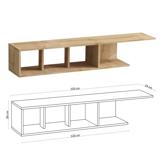 TV Stand Pan - Dec0069 Sapphire Oak TV Stand Pan - Dec0069 Sapphire Oak