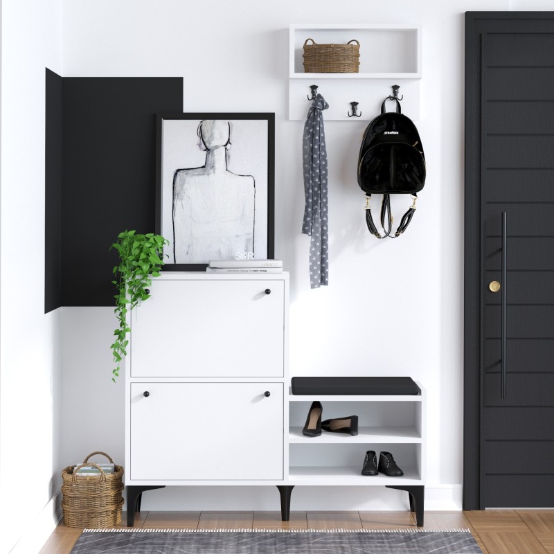 Shoe Cabinet Fredy White
Black