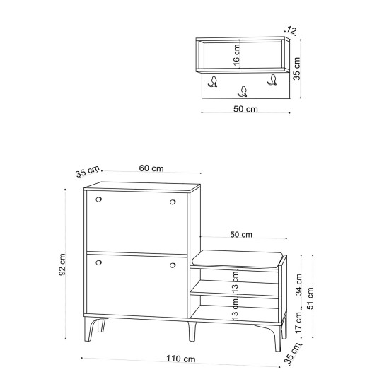 Shoe Cabinet Fredy White
Black Shoe Cabinet Fredy White
Black