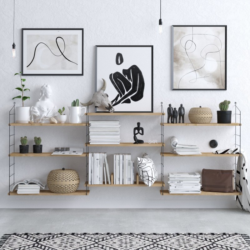 Hanah Home Bookshelf Laba Oak