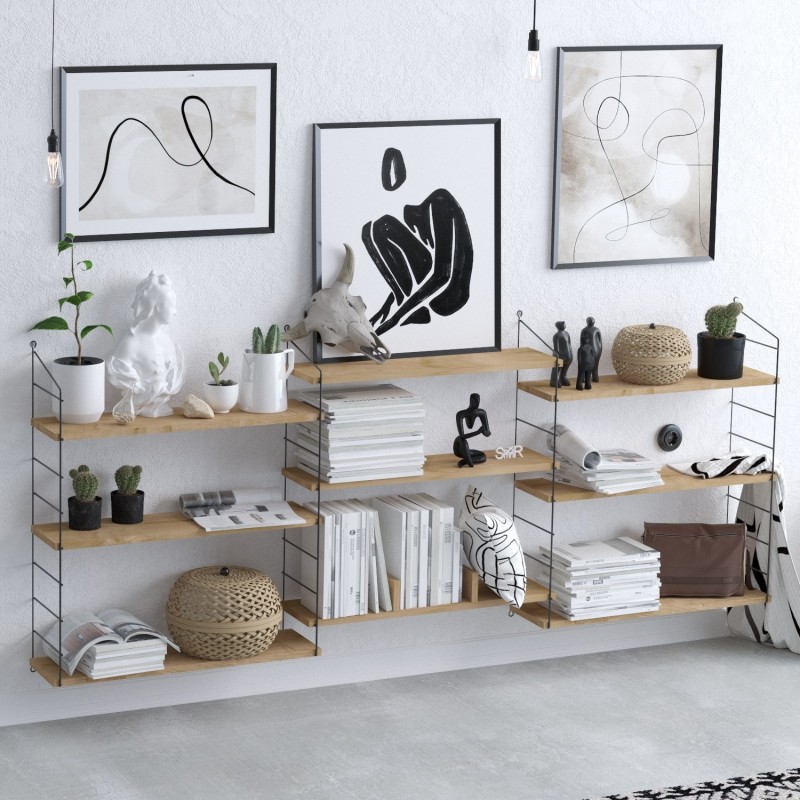 Hanah Home Bookshelf Laba Oak