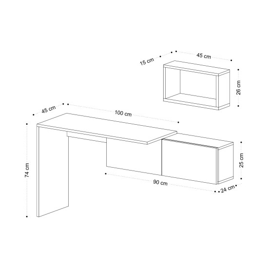 Study Desk Tiff White
Oak