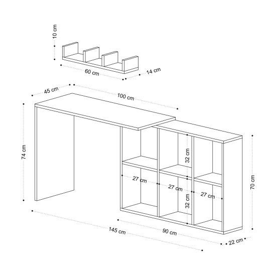 Study Desk Jack White
Oak Hanah Home Study Desk Jack White
Oak