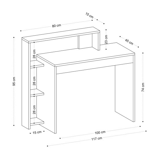 Study Desk Uma Oak