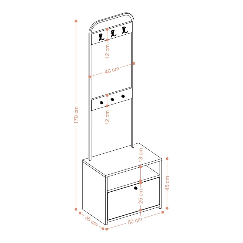 Hall Stand Quinn Sapphire Oak
