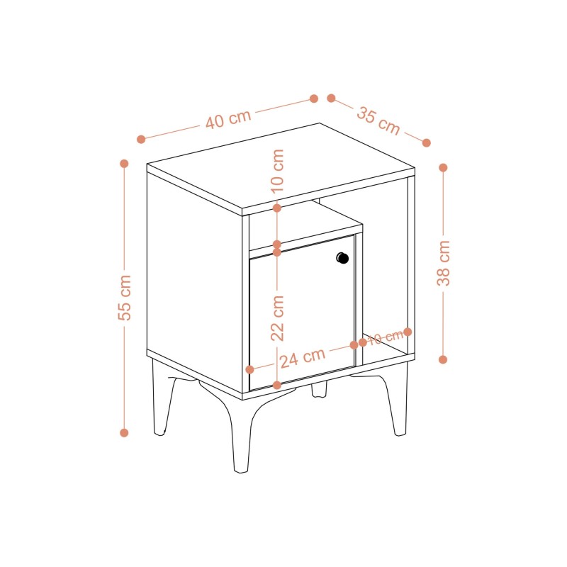 Nightstand Nuno Sapphire Oak