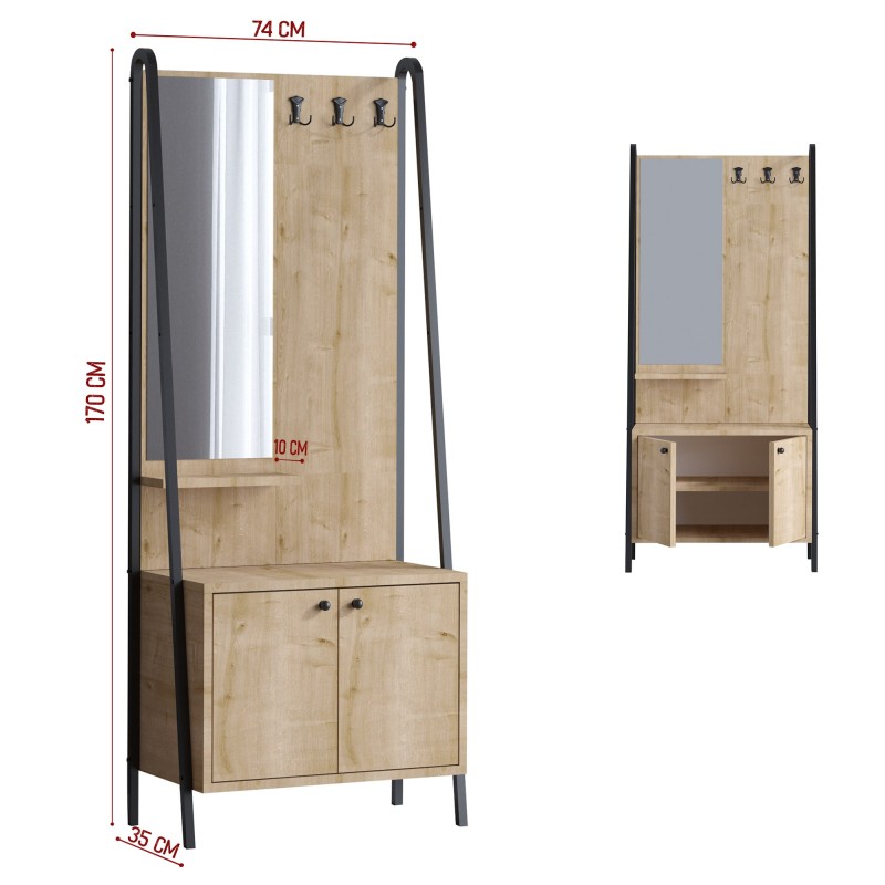 Hall Stand Lumi Dec0145 Oak
Black