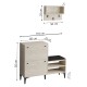 Shoe Cabinet Bred - Travertine Travertine