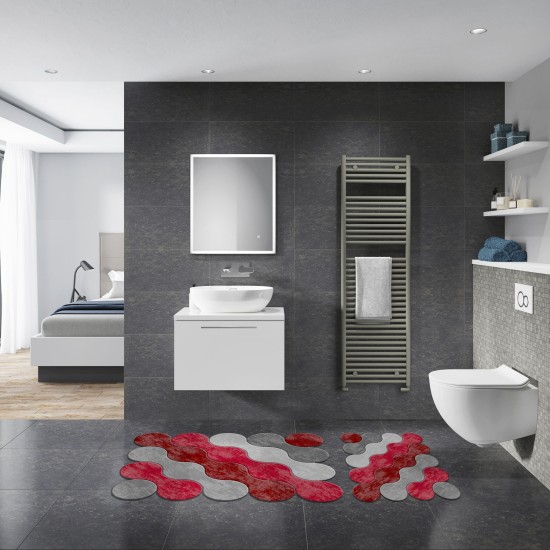 Bathmat Set (2 Pieces) 21011715Kz Red Lessentiel Bathmat Set (2 Pieces) 21011715Kz Red