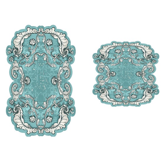 Lessentiel Bathmat Set (2 Pieces) 21014915Tr Turquoise