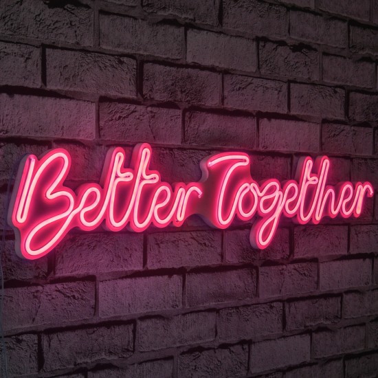 Decorative Plastic Led Lighting Better Together - Pink Pink Wallxpert Decorative Plastic Led Lighting Better Together - Pink Pink