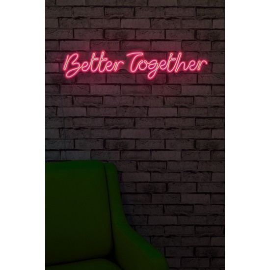 Decorative Plastic Led Lighting Better Together - Pink Pink Wallxpert Decorative Plastic Led Lighting Better Together - Pink Pink