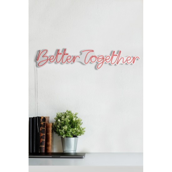 Decorative Plastic Led Lighting Better Together - Pink Pink Wallxpert Decorative Plastic Led Lighting Better Together - Pink Pink