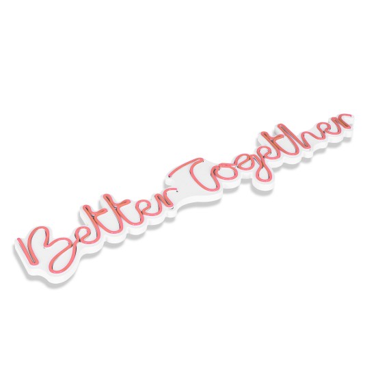 Decorative Plastic Led Lighting Better Together - Pink Pink Wallxpert Decorative Plastic Led Lighting Better Together - Pink Pink
