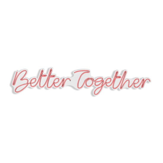Decorative Plastic Led Lighting Better Together - Pink Pink Wallxpert Decorative Plastic Led Lighting Better Together - Pink Pink