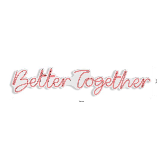 Decorative Plastic Led Lighting Better Together - Pink Pink Wallxpert Decorative Plastic Led Lighting Better Together - Pink Pink