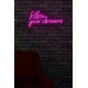 Decorative Plastic Led Lighting Follow Your Dreams - Pink Pink Wallxpert Decorative Plastic Led Lighting Follow Your Dreams - Pink Pink