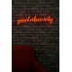 Wallxpert Decorative Plastic Led Lighting Good Vibes Only - Red Red