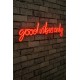 Wallxpert Decorative Plastic Led Lighting Good Vibes Only - Red Red