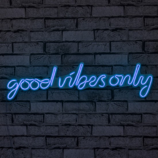 Decorative Plastic Led Lighting Good Vibes Only - Blue Blue Wallxpert Decorative Plastic Led Lighting Good Vibes Only - Blue Blue