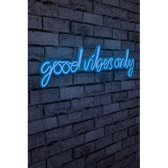 Decorative Plastic Led Lighting Good Vibes Only - Blue Blue Wallxpert Decorative Plastic Led Lighting Good Vibes Only - Blue Blue