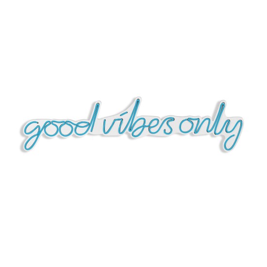 Decorative Plastic Led Lighting Good Vibes Only - Blue Blue Wallxpert Decorative Plastic Led Lighting Good Vibes Only - Blue Blue