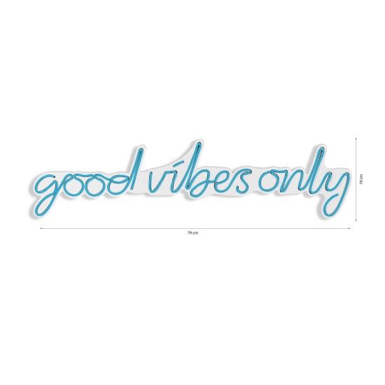 Decorative Plastic Led Lighting Good Vibes Only - Blue Blue Wallxpert Decorative Plastic Led Lighting Good Vibes Only - Blue Blue