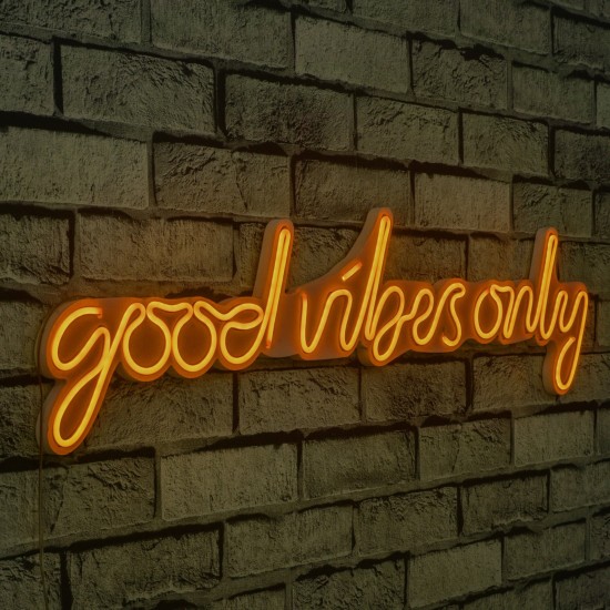 Decorative Plastic Led Lighting Good Vibes Only - Yellow Yellow Wallxpert Decorative Plastic Led Lighting Good Vibes Only - Yellow Yellow
