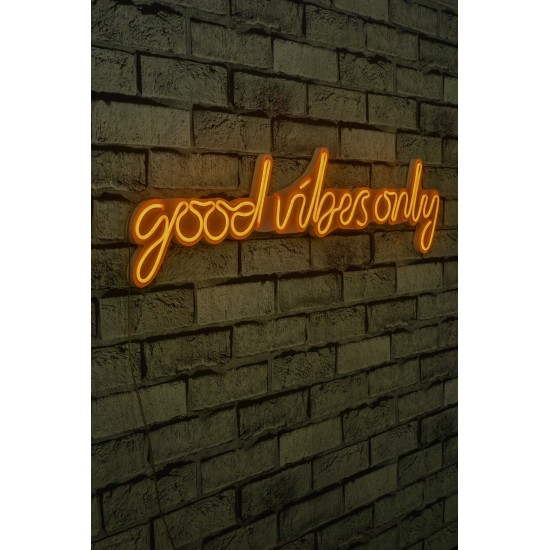 Decorative Plastic Led Lighting Good Vibes Only - Yellow Yellow Wallxpert Decorative Plastic Led Lighting Good Vibes Only - Yellow Yellow